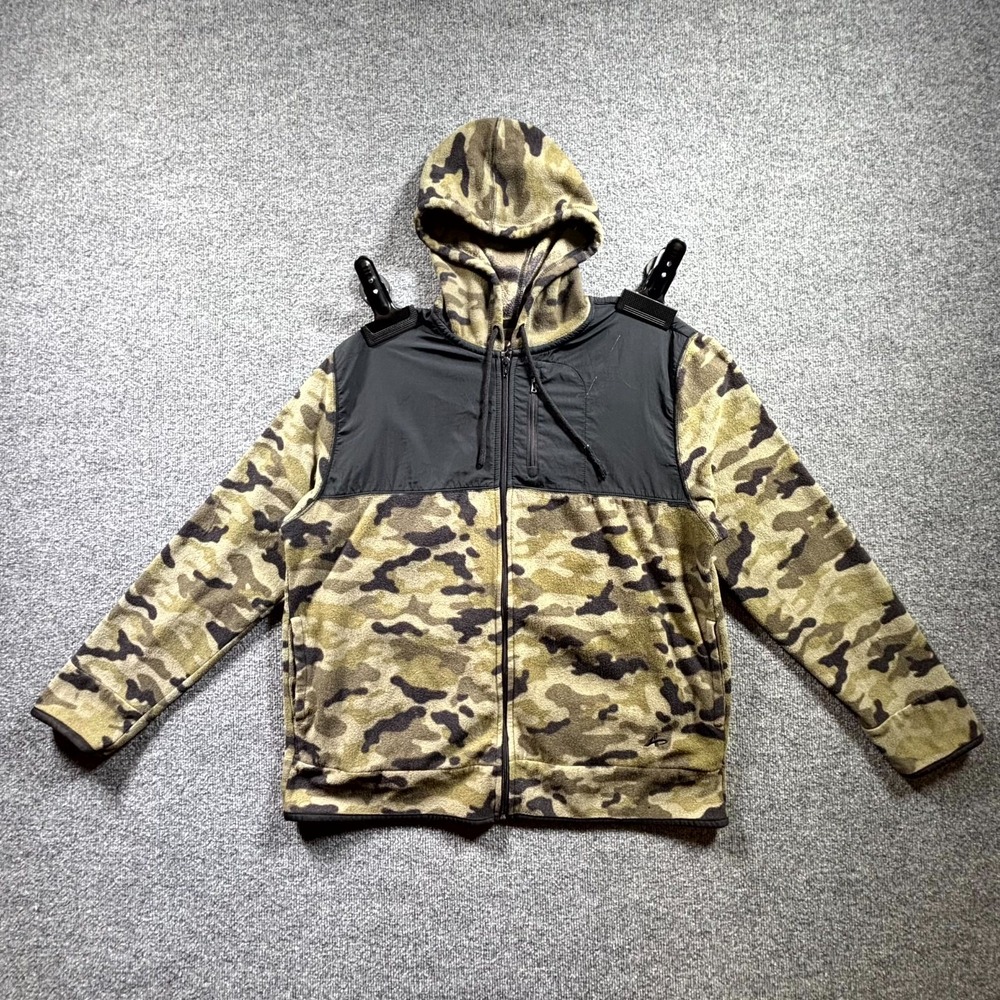 Athletech Hoodie Men's L Multicolor Camo Fleece Full Zip Outdoor Hunting Active